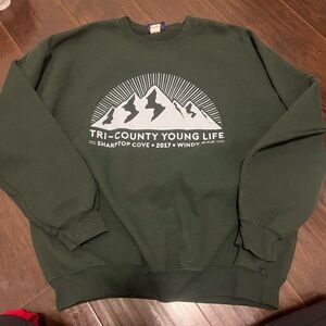Jansport Tri-County Young Life Green Sweatshirt